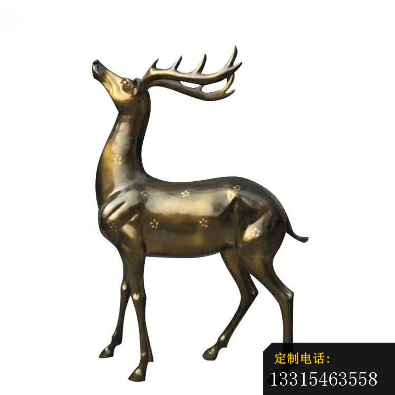 铜雕梅花鹿，公园动物铜雕_800*800