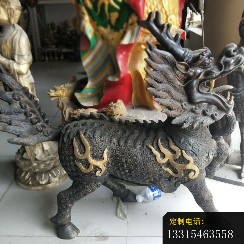 铜雕麒麟，门口招财镇宅麒麟铜雕 (3)_800*800
