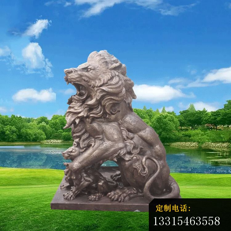铜雕狮子 公园动物铜雕_750*750