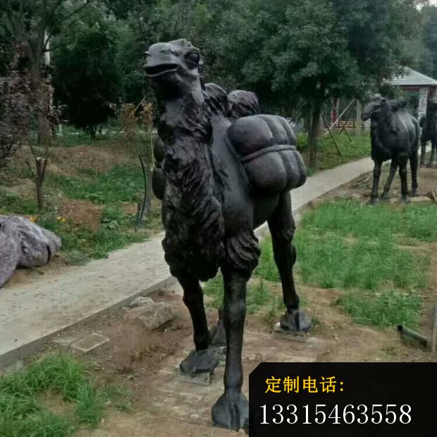 驮行李的骆驼铜雕，户外动物铜雕 (2)_620*620