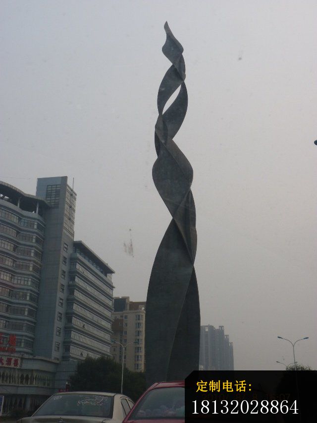 不锈钢扭曲缠绕雕塑，城市不锈钢雕塑_640*853