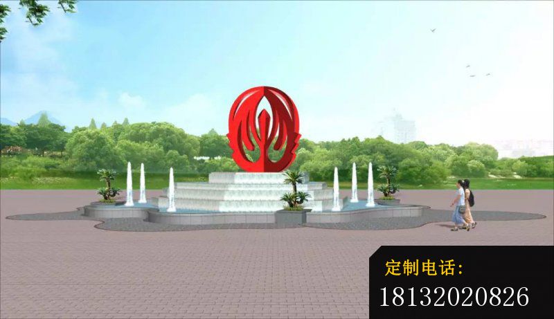 绽放的花蕾抽象雕塑 不锈钢抽象雕塑  广场景观雕塑_800*461