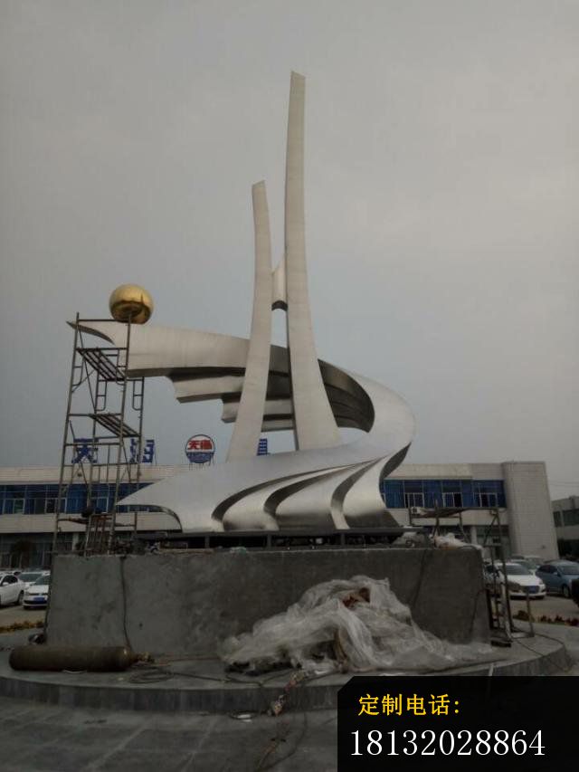 不锈钢企业雕塑 升华雕塑_640*853
