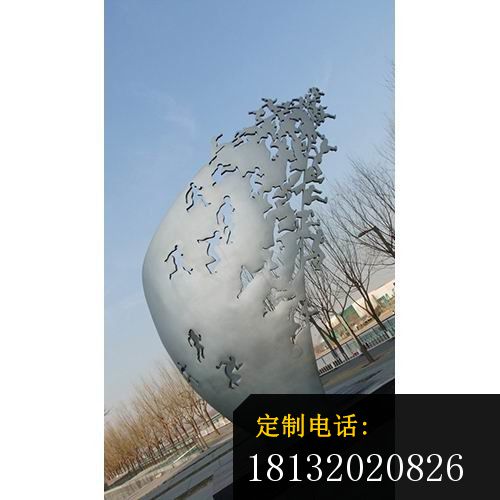 不锈钢奔跑雕塑 公园创意雕塑_500*500
