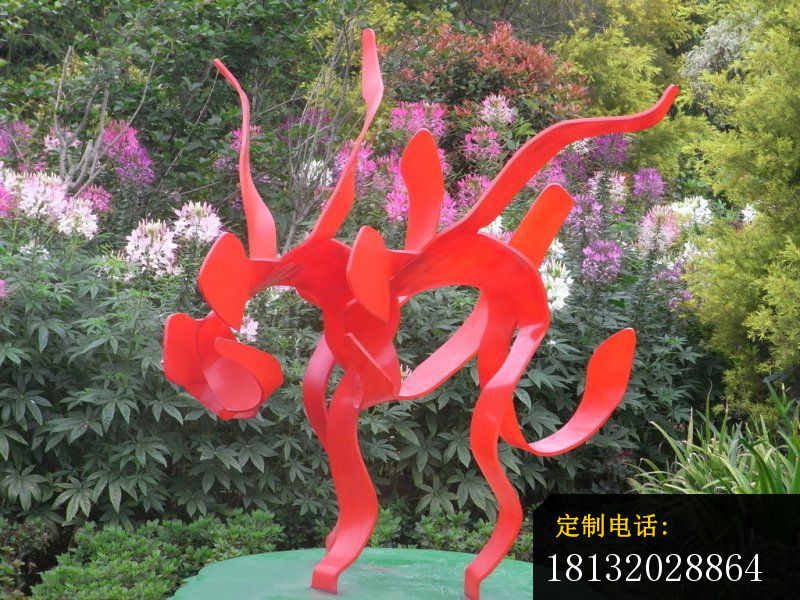 不锈钢跳舞的抽象人物，公园不锈钢雕塑_800*600