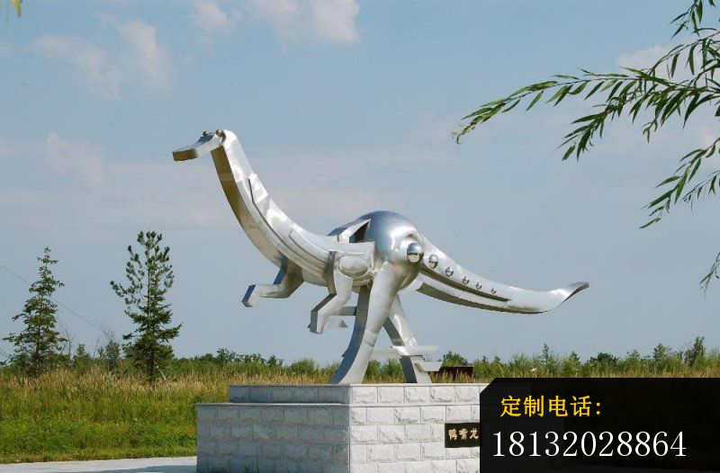 不锈钢鸭嘴龙雕塑，动物不锈钢雕塑_800*526