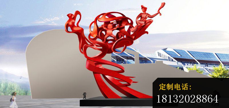 不锈钢载歌载舞雕塑 广场景观雕塑_800*378