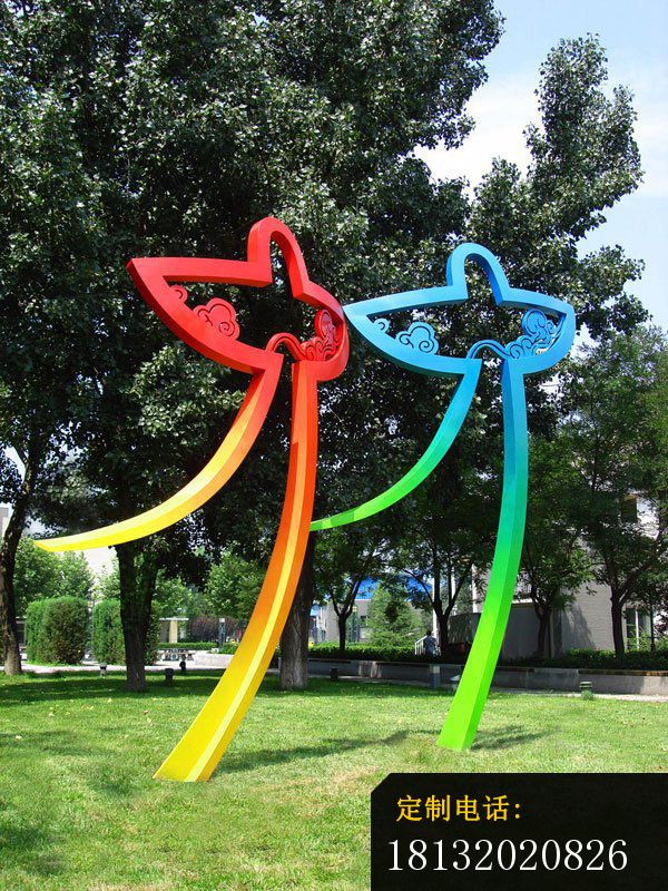 不锈钢抽象风筝雕塑，公园不锈钢雕塑_600*800