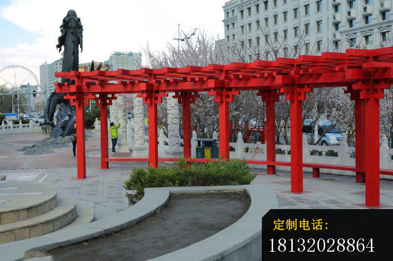 不锈钢长廊雕塑 公园景观雕塑 (2)_800*533