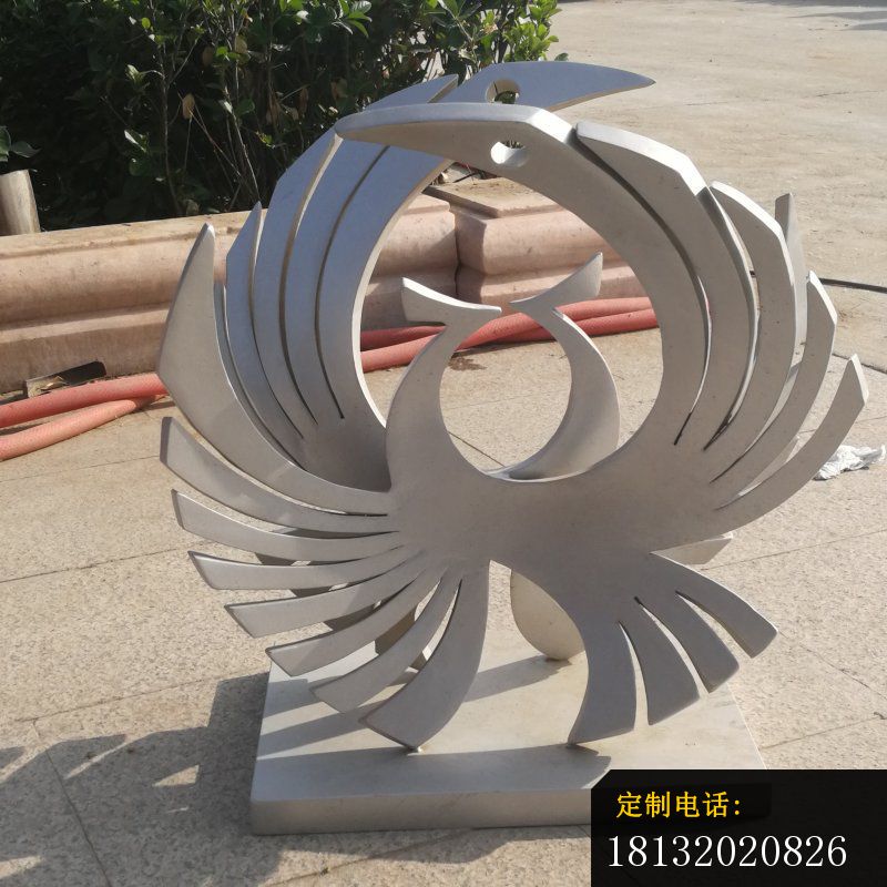 不锈钢抽象凤凰公园不锈钢雕塑_800*800