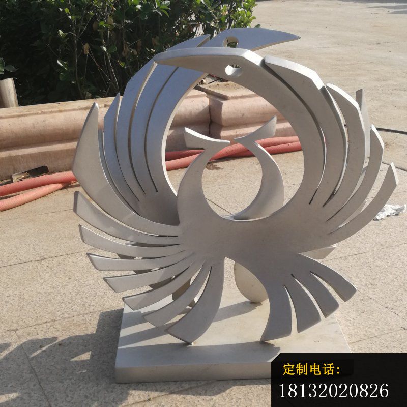 不锈钢抽象凤凰公园不锈钢雕塑_800*800