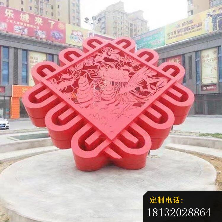 不锈钢中国结雕塑城市景观雕塑_750*750