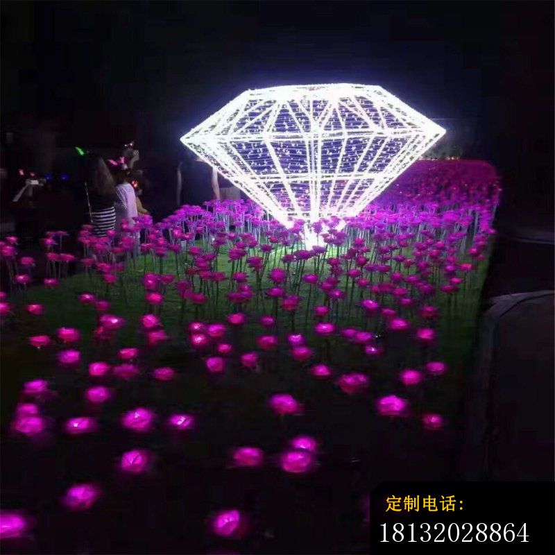 不锈钢钻石框架，公园景观雕塑_800*800
