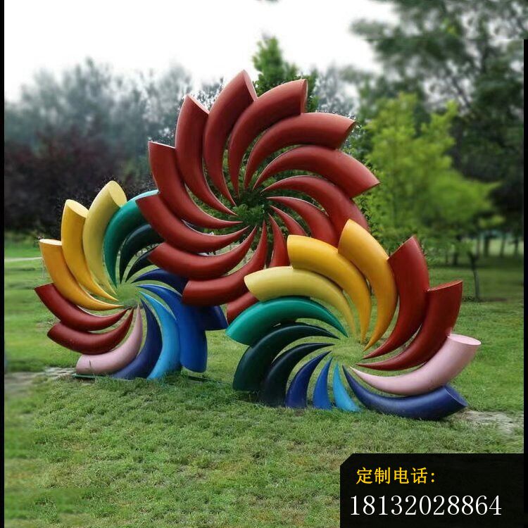 彩色风车雕塑公园不锈钢雕塑 (1)_750*750
