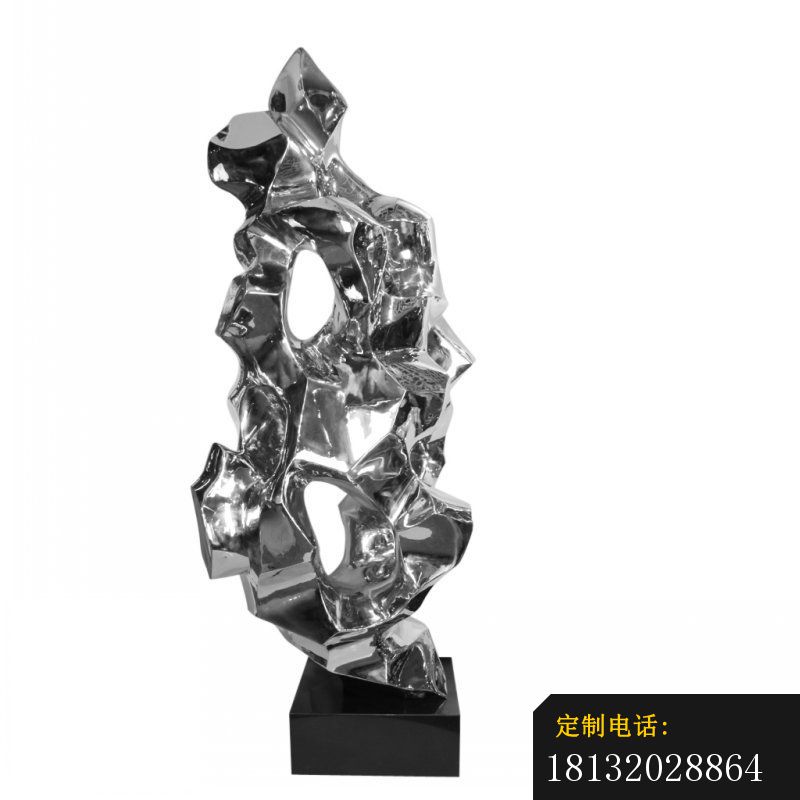 抽象不锈钢雕塑，公园景观雕塑 (2)_800*800