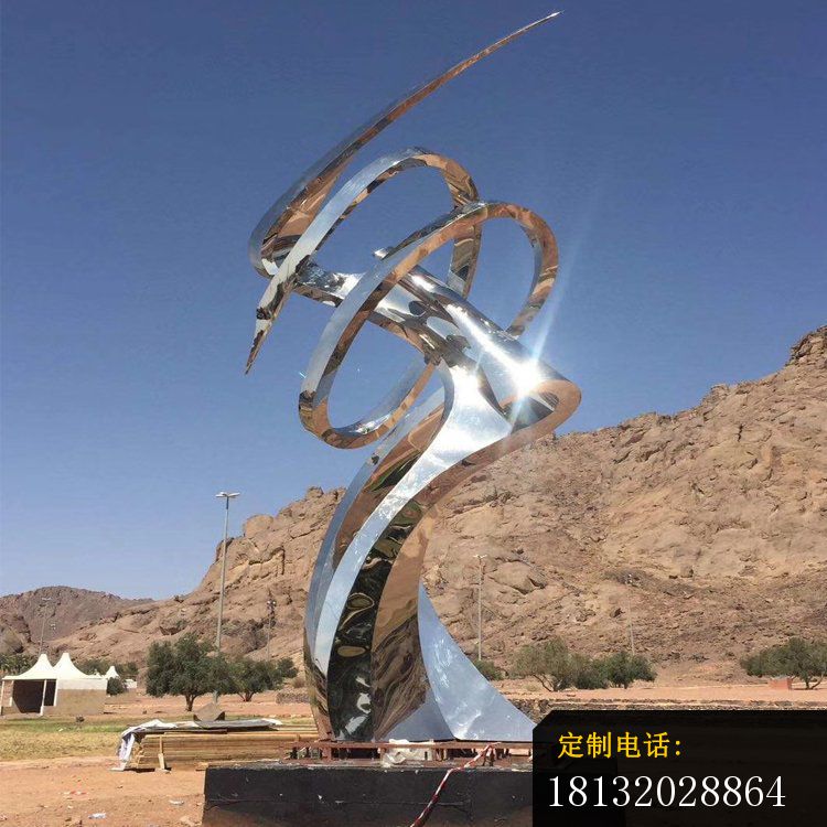 抽象飞翔雕塑 学校不锈钢雕塑 (2)_750*750