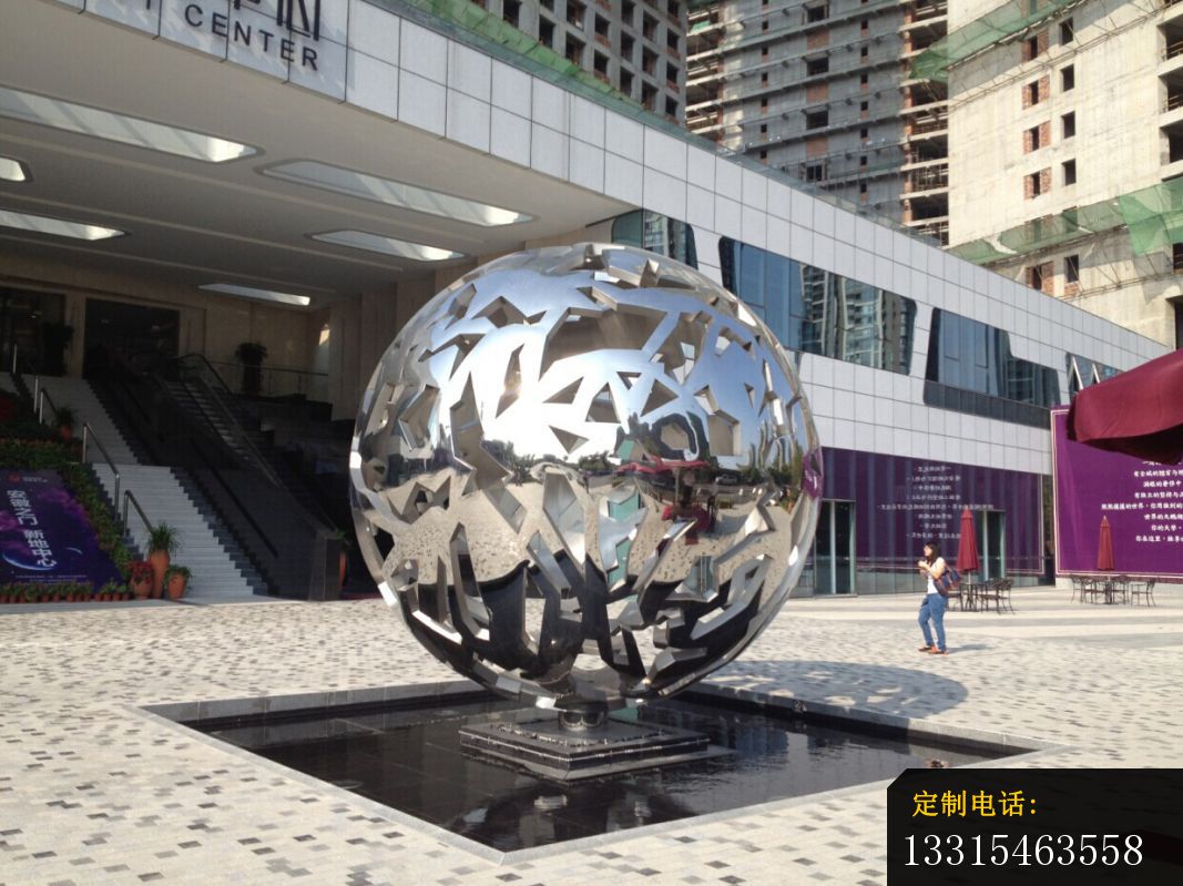 安徽纵横房地产公司定制的不锈钢球雕塑_1067*799