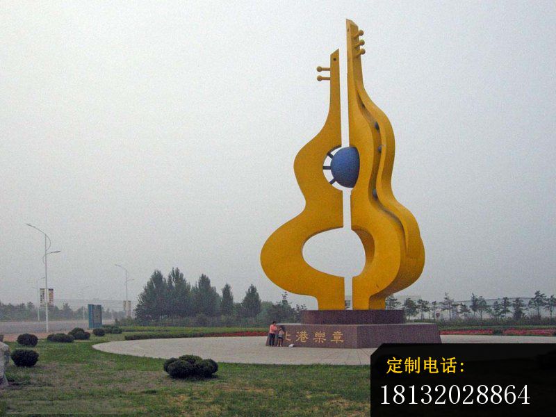 抽象葫芦琵琶雕塑 不锈钢广场雕塑_800*600