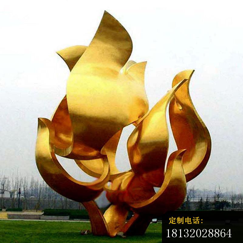 抽象花朵雕塑不锈钢公园雕塑_800*800