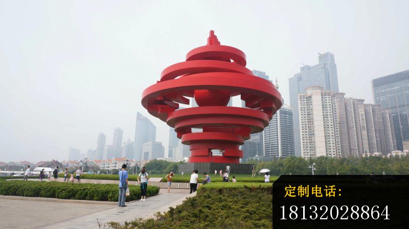 抽象火炬雕塑 不锈钢五月的风雕塑 广场景观雕塑 (2)_800*449