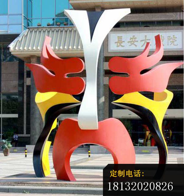 不锈钢抽象脸谱，广场不锈钢雕塑_606*646