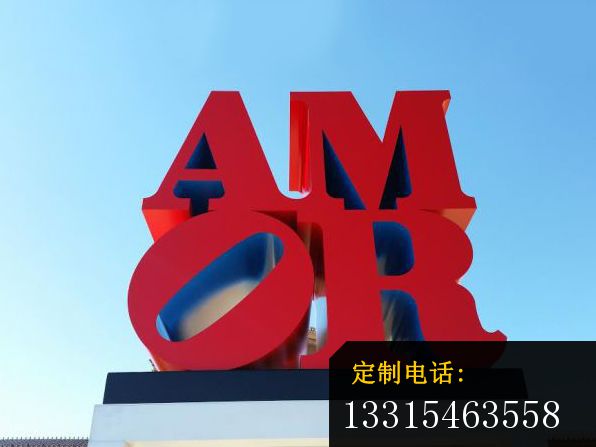 不锈钢amor字母雕塑_596*447