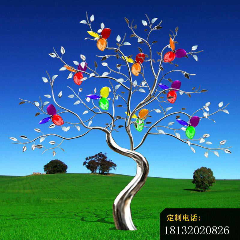 不锈钢抽象树，公园不锈钢雕塑_800*800