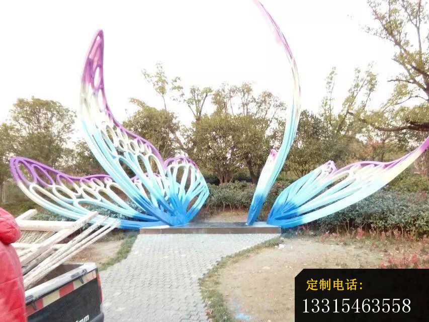 不锈钢彩蝶雕塑，公园不锈钢雕塑_853*640