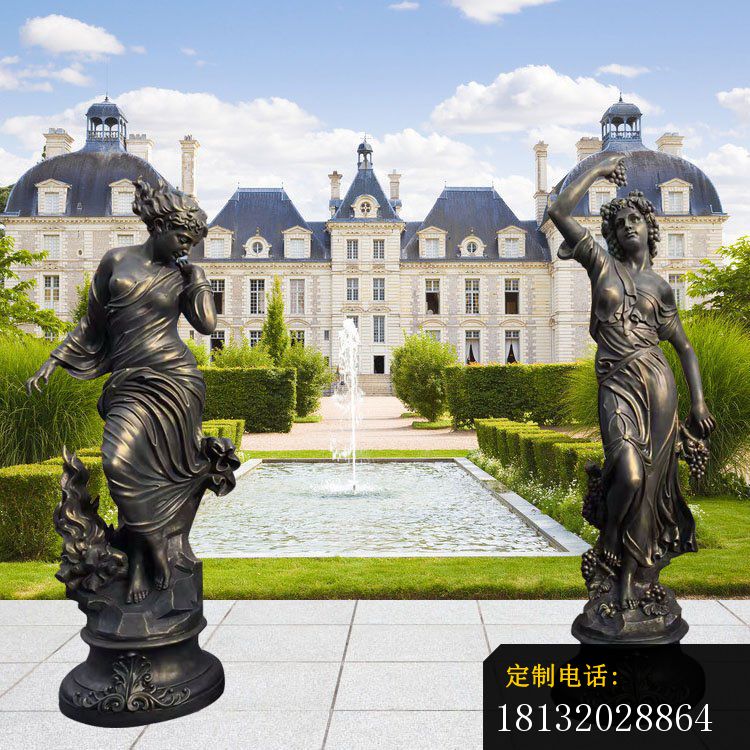 别墅庭院景观雕塑，西方女人雕塑_750*750