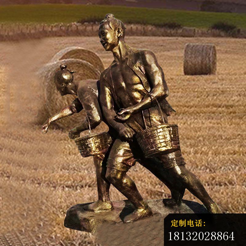 播撒种子的人物雕塑，干活的农民雕塑_800*800