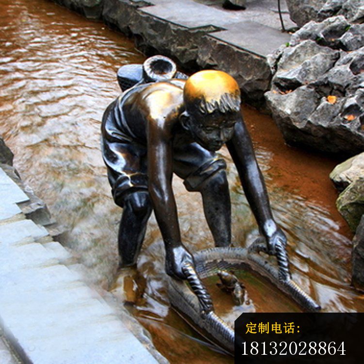 捕鱼人物雕塑，河边景观摆件 (2)_750*750