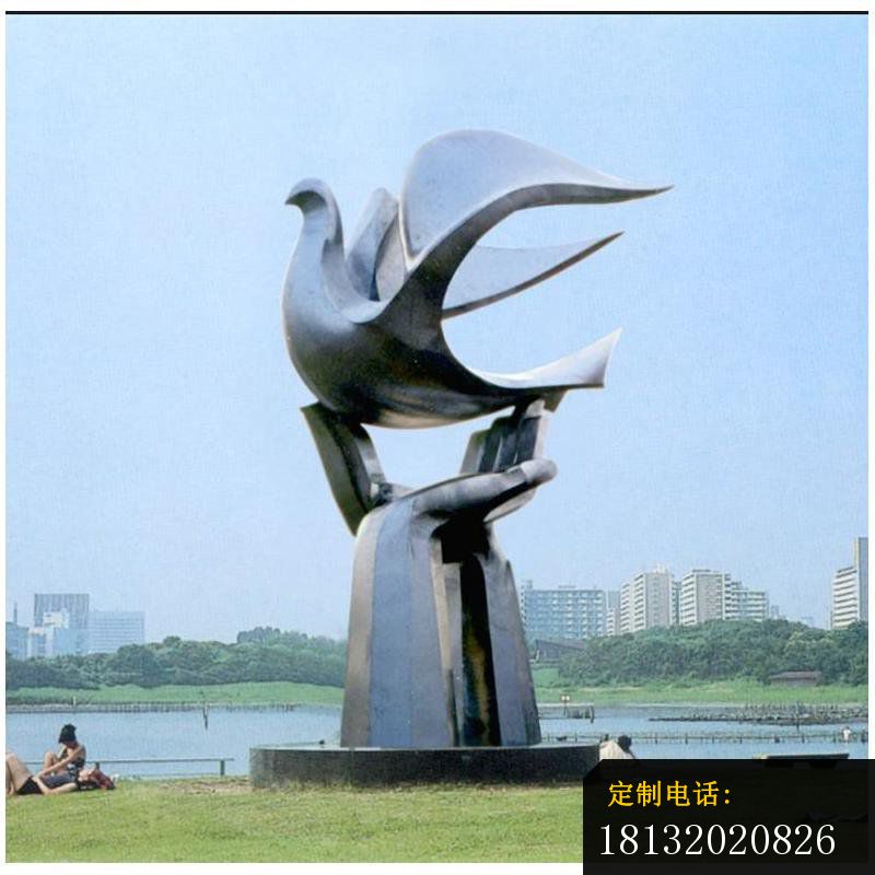手托和平鸽雕塑 公园不锈钢雕塑_800*800