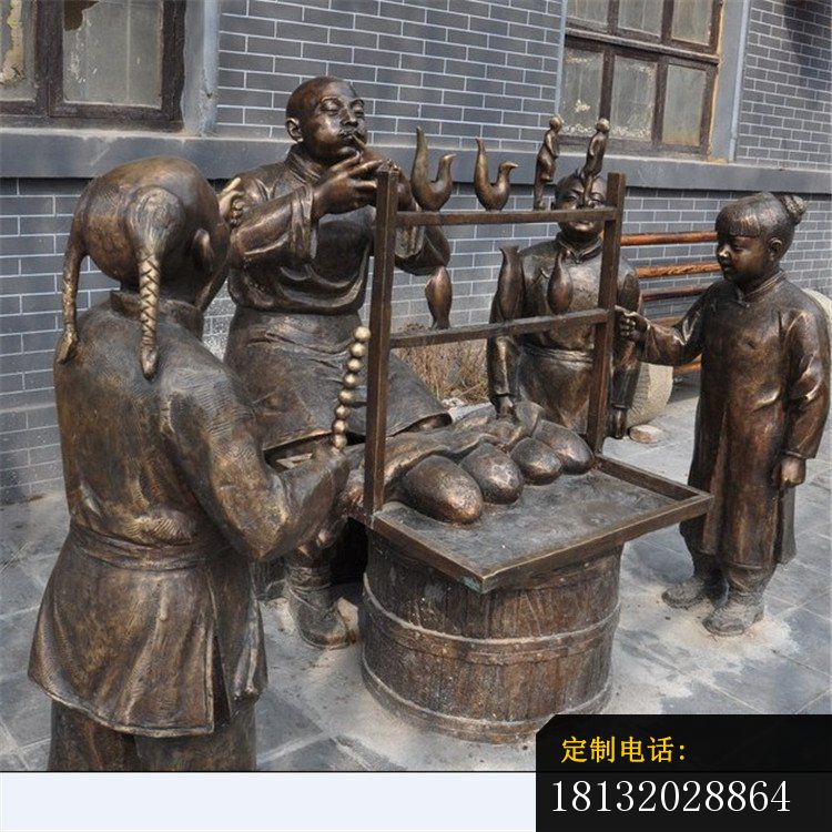 吹糖人雕塑，街边小品雕塑_750*750