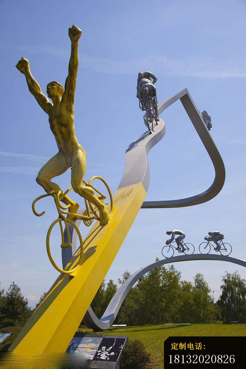 自行车比赛雕塑 不锈钢景观雕塑_800*1200