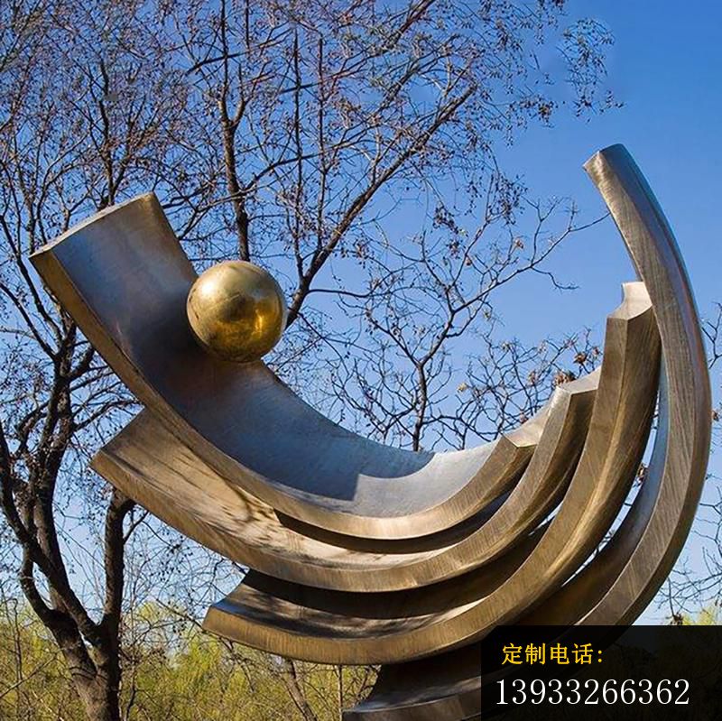 不锈钢半圆之球   公园景观雕塑 (1)_800*799
