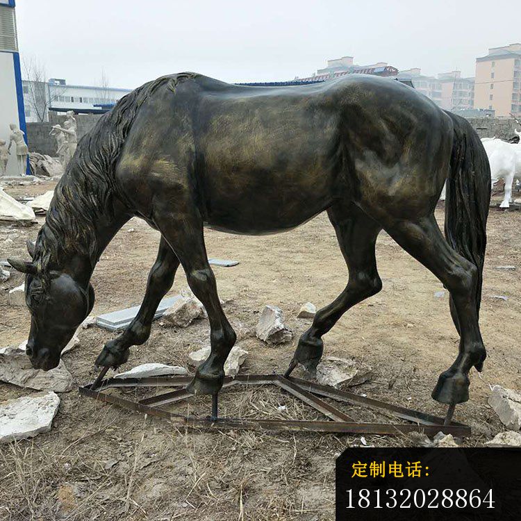 低头马雕塑，公园动物雕塑 (2)_750*750