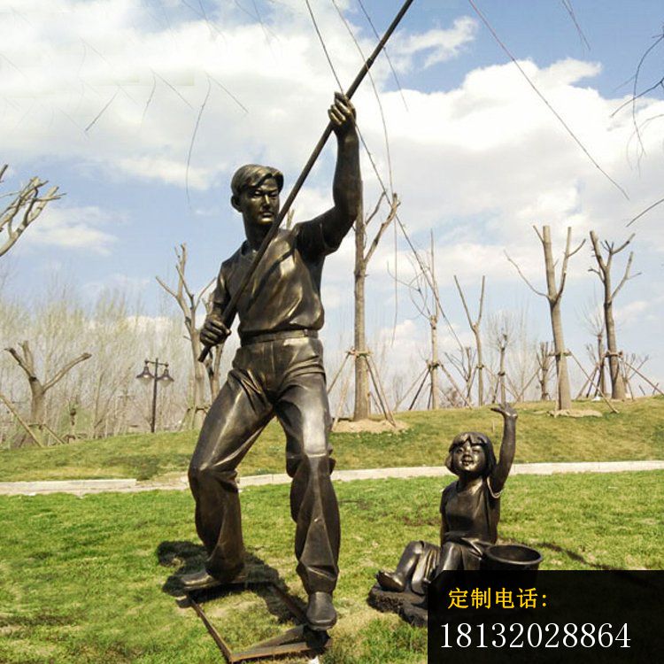 钓鱼人物雕塑，河边景观雕塑 (1)_750*750