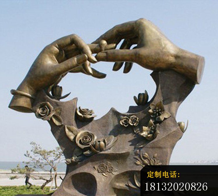 戴戒指的手铜雕 (3)_750*674
