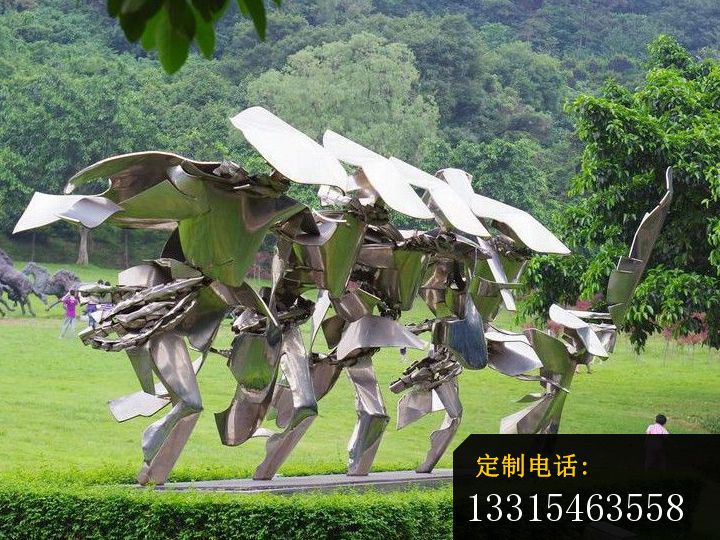 不锈钢抽象少数民族人物雕塑，公园不锈钢雕塑_720*540