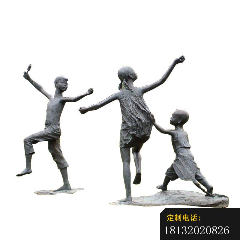放风筝的儿童铜雕 (3)_800*800
