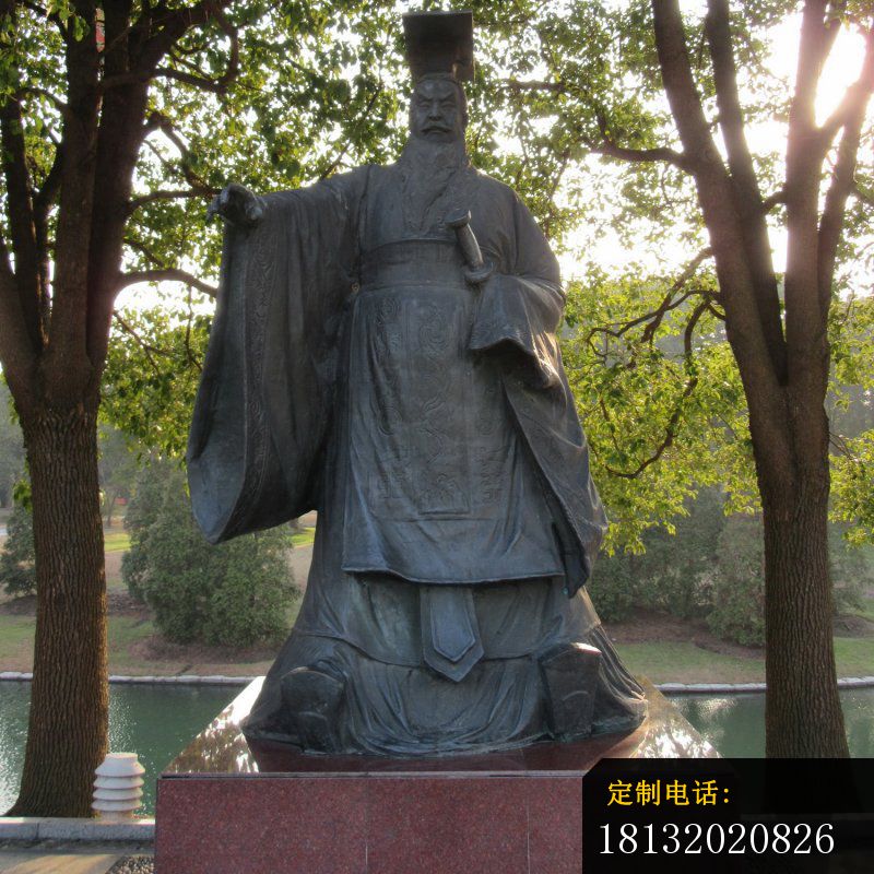 古代皇帝刘邦铜雕 (2)_800*800