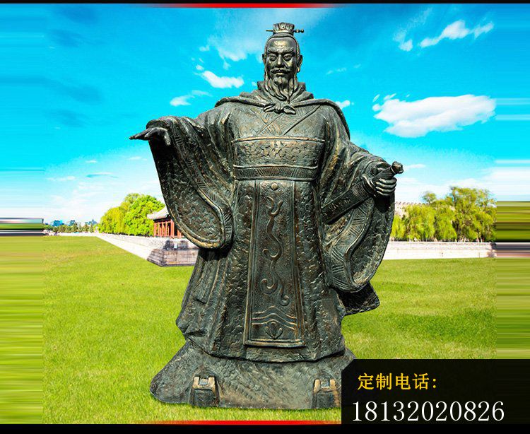 古代皇帝刘邦铜雕_750*614