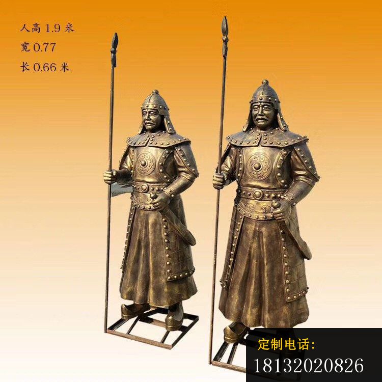 古代士兵铜雕 (2)_750*750