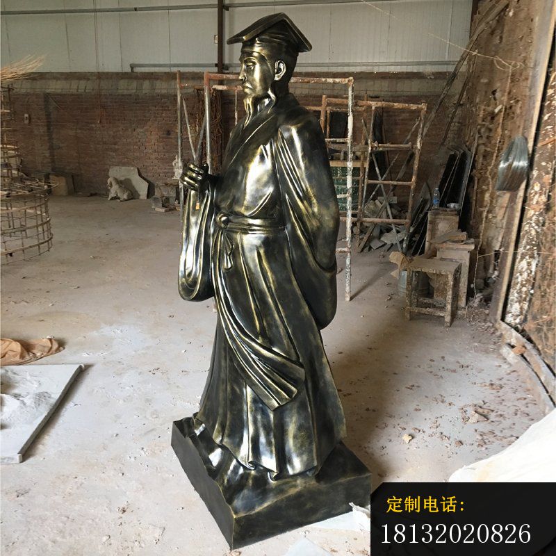 古代书法家王羲之铜雕 (2)_800*800