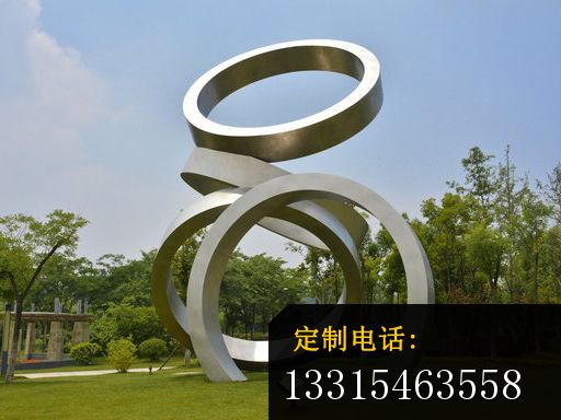 不锈钢抽象指环雕塑，公园不锈钢雕塑 (1)_512*384