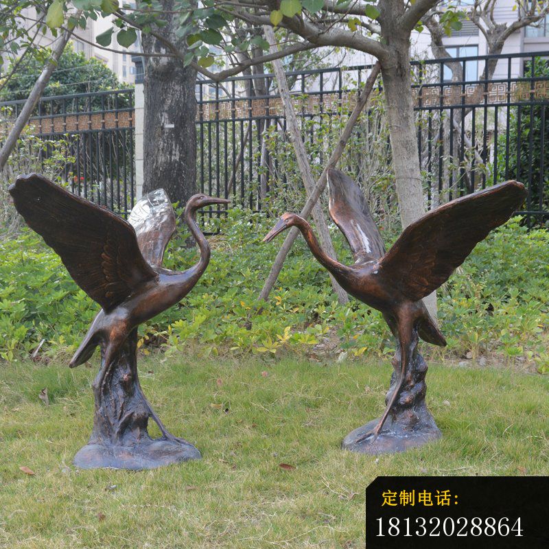 公园景观摆件 ，铜雕仙鹤 (1)_800*800