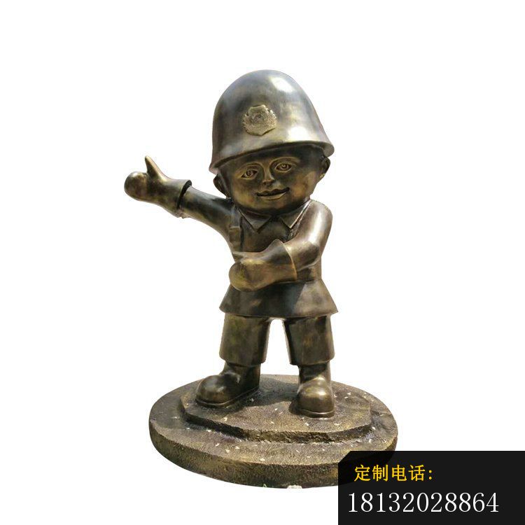 公园景观摆件 ，小小交通警察雕塑 (2)_750*750