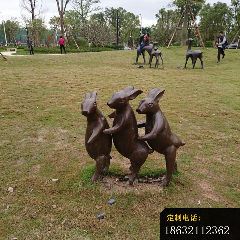 站立兔子铜雕 (2)_800*800