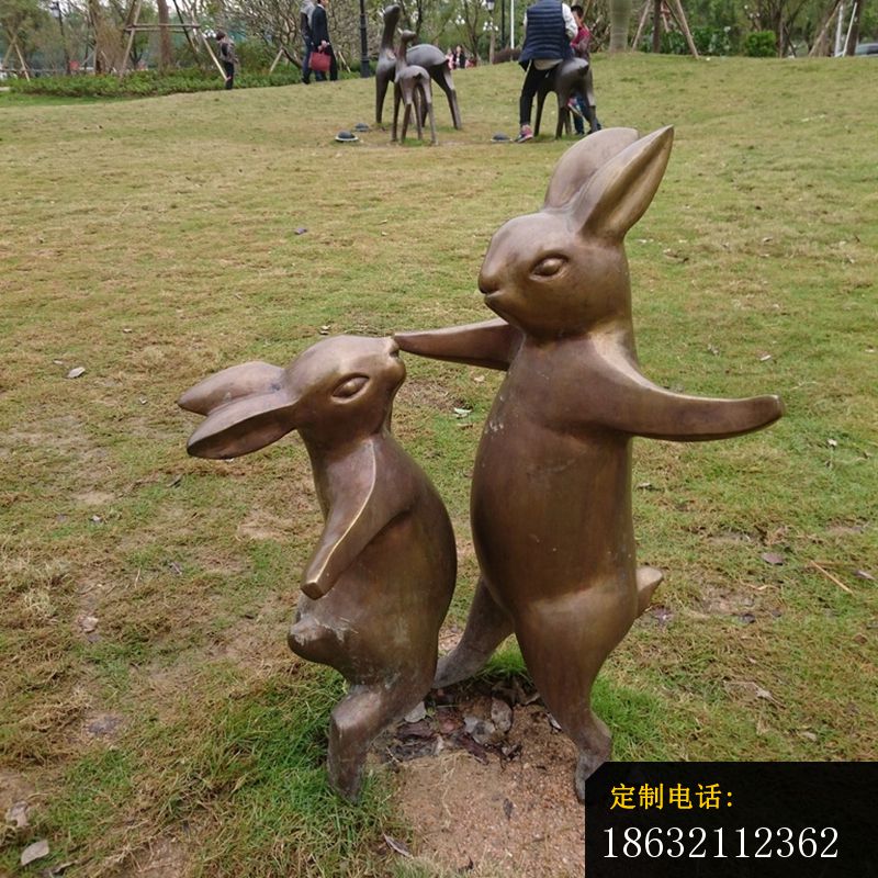 站立兔子铜雕 (3)_800*800