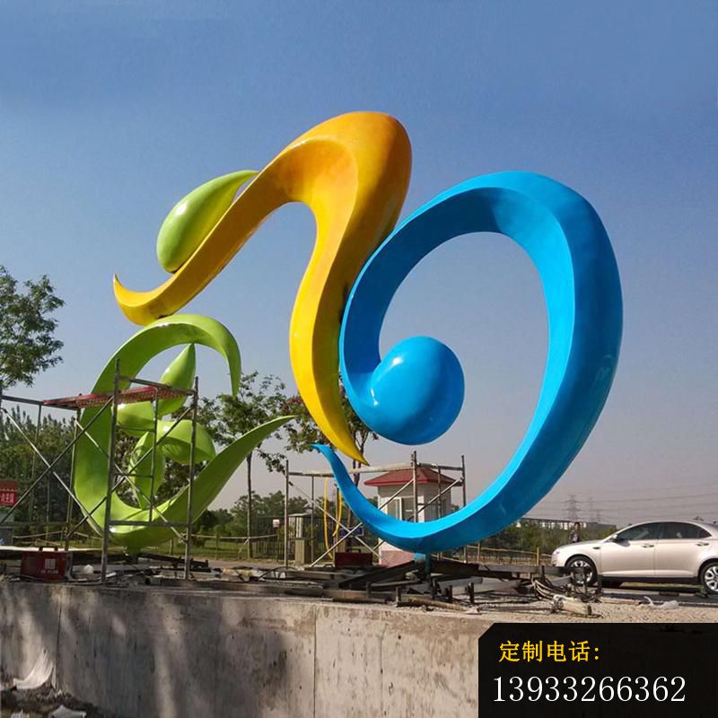不锈钢抽象骑车人物  广场景观雕塑3_800*800